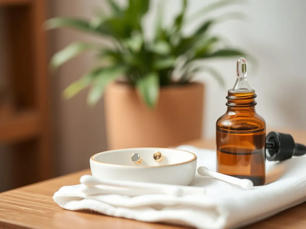 Czym czyścić kolczyki w uszach?